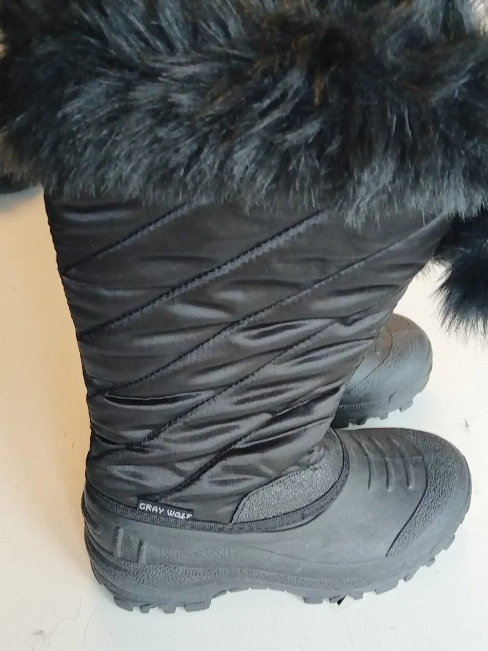 Gray Wolf Women's Winter Boots UK 4 | US 6 Fur Black - Picture 7 of 15